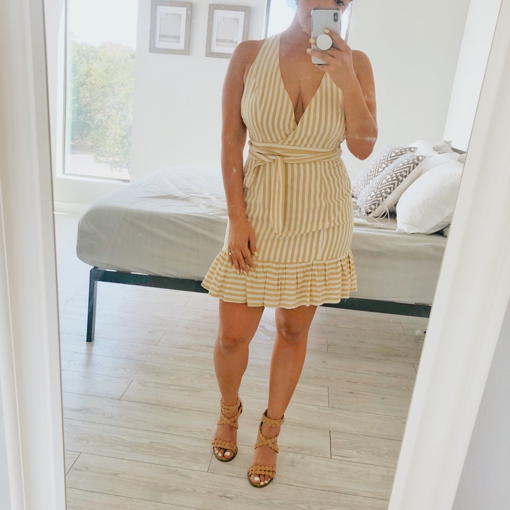 Mini Yellow Striped Dress